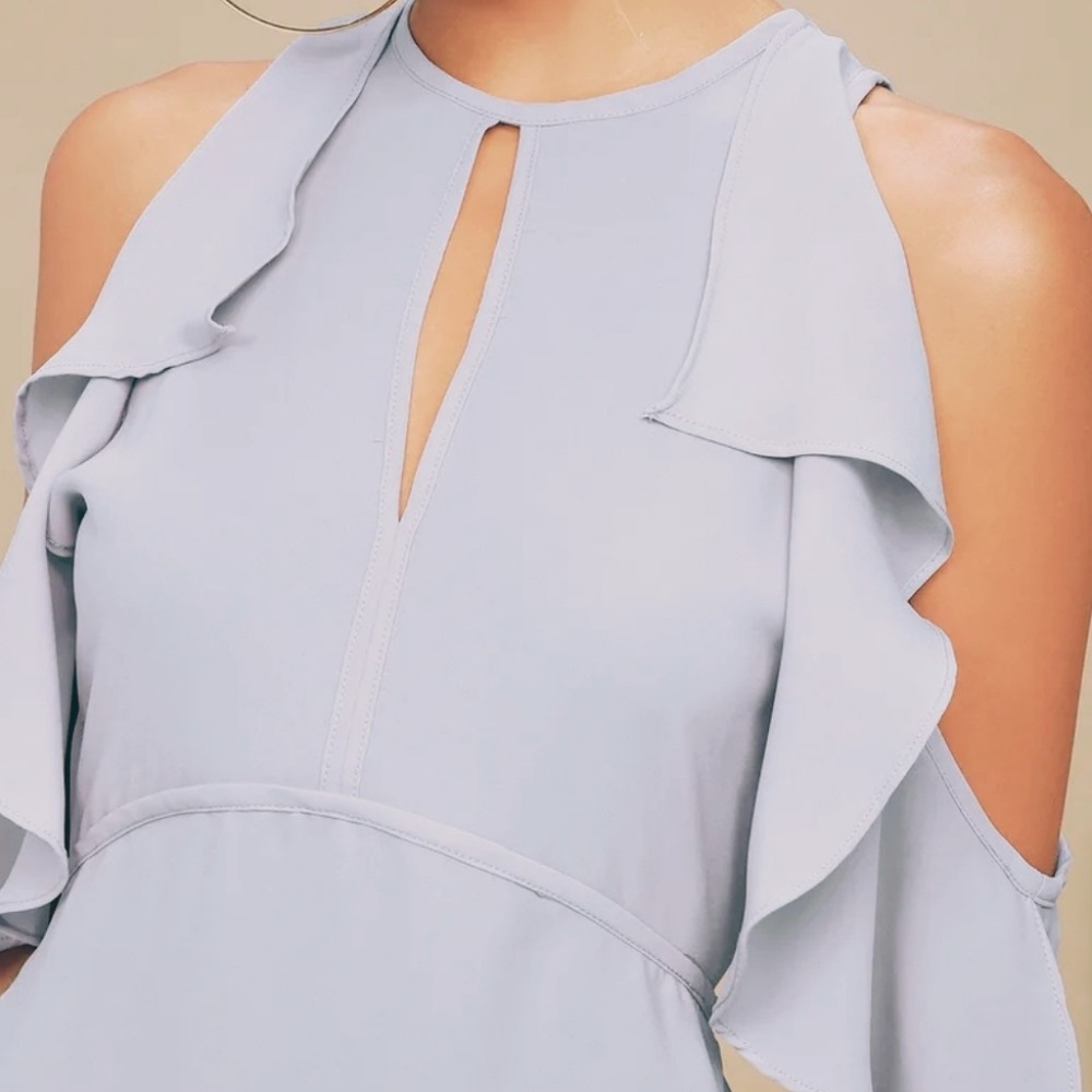👗Karlie👗 Cold shoulder ruffle sleeve dress👗 - Picture 4 of 7